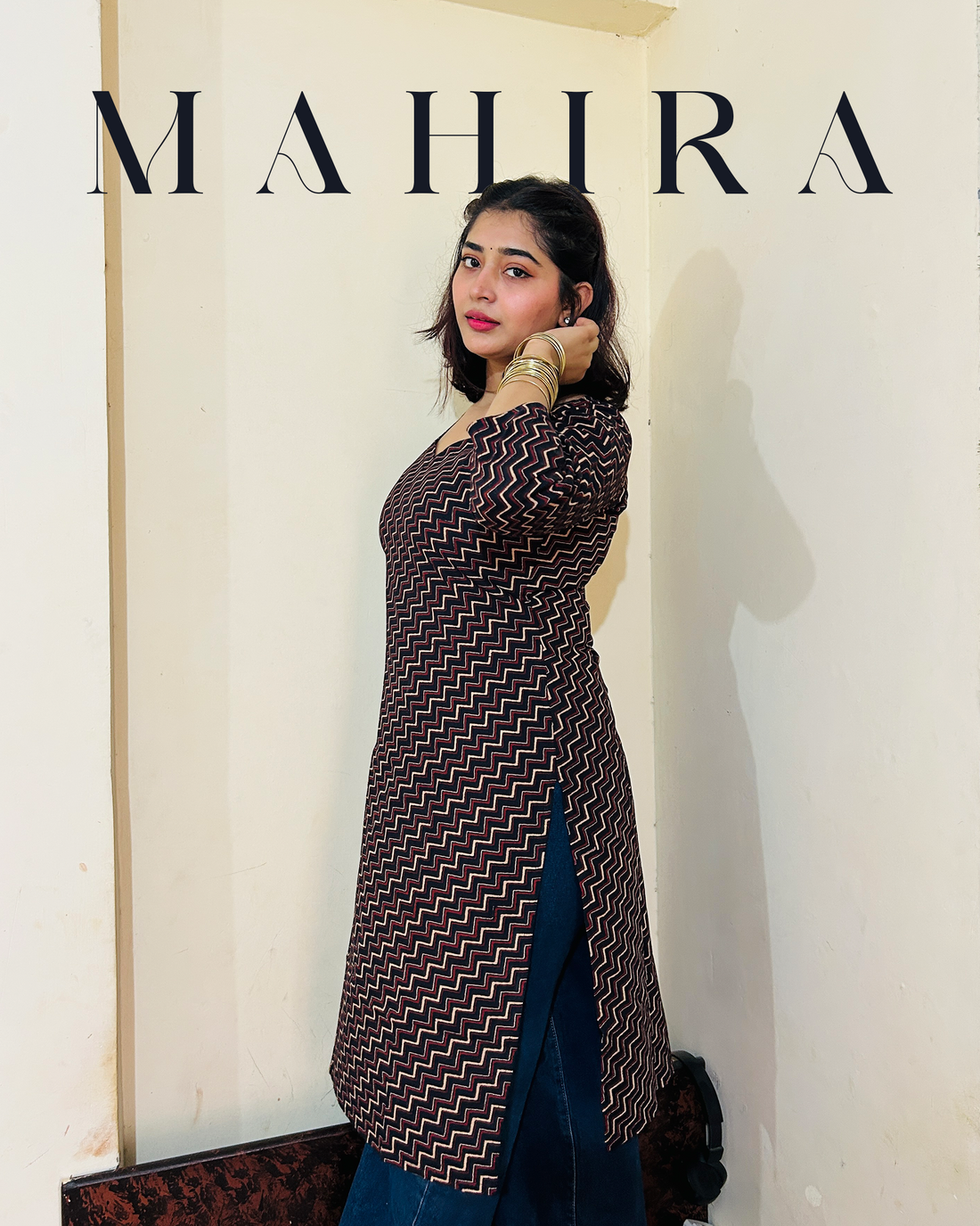 Mahira Zigzag Long Straight Kurti