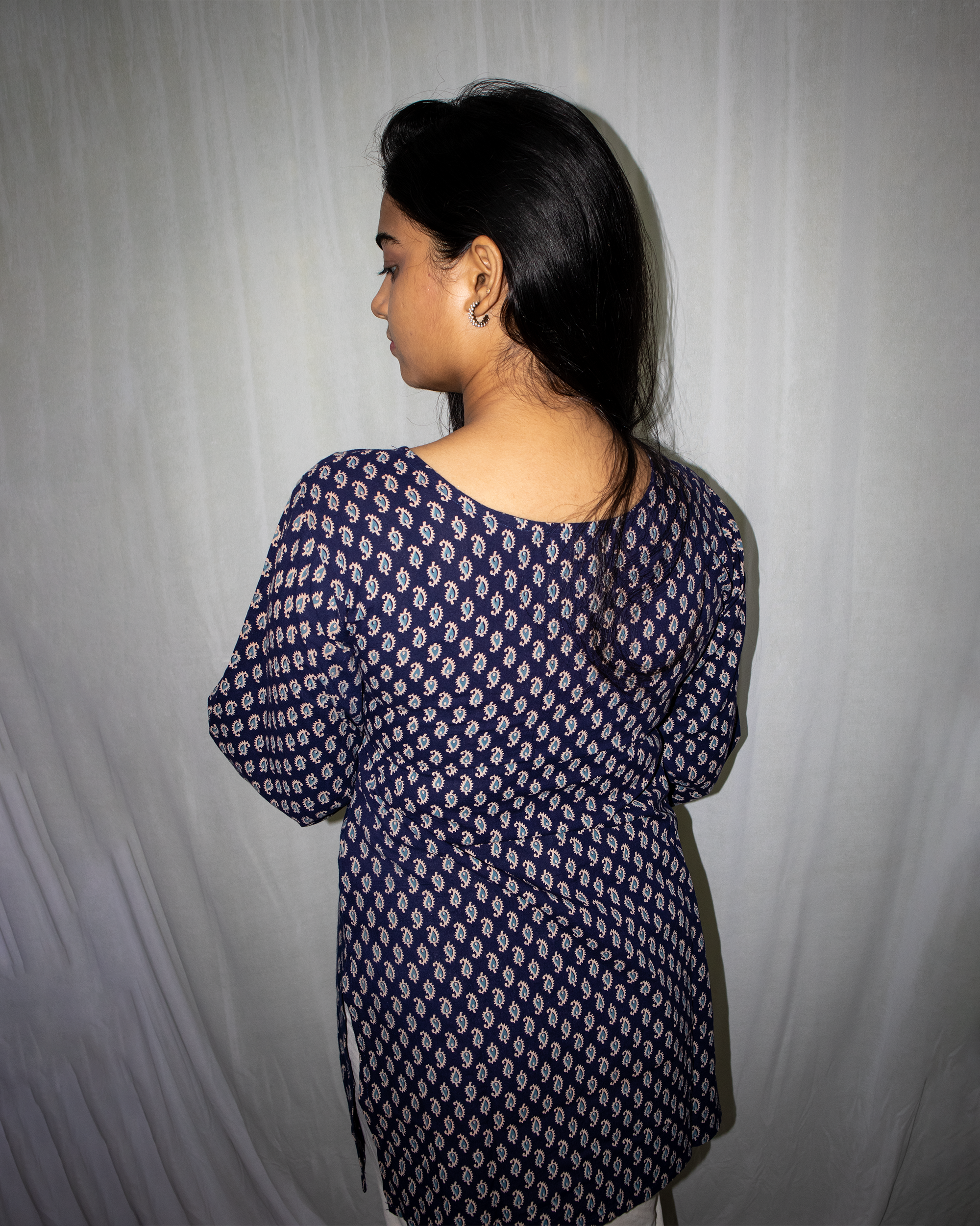 Arzoo V-Neck Bell Sleeve Kurti