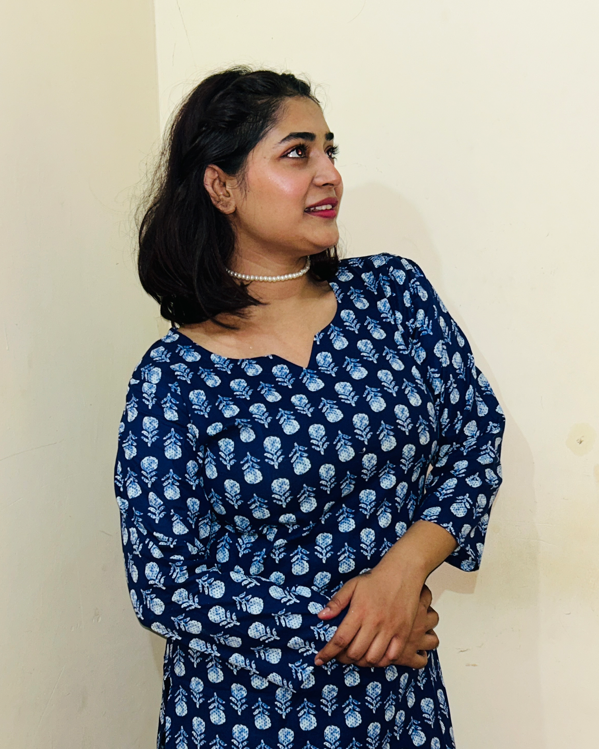 Afsana Notch Neck Sleeve Kurti