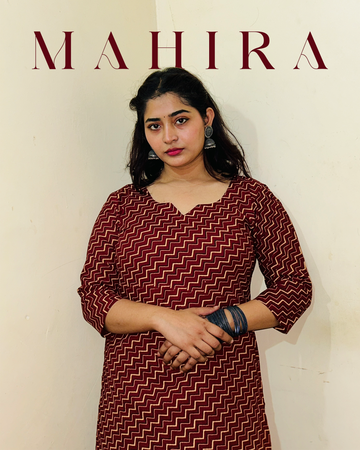 Mahira Zigzag Long Straight Kurti