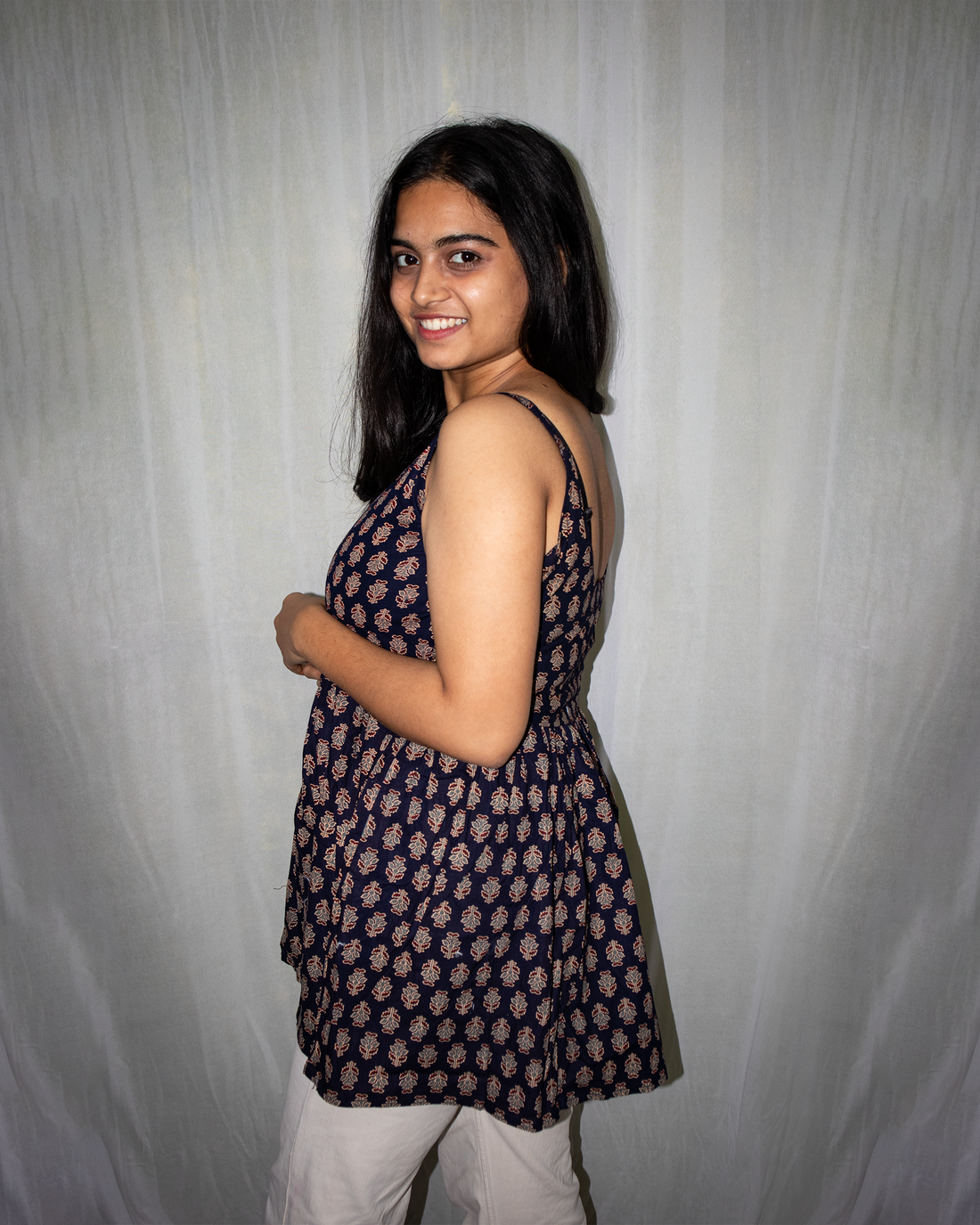 Inaya Sleeveless Flared Top